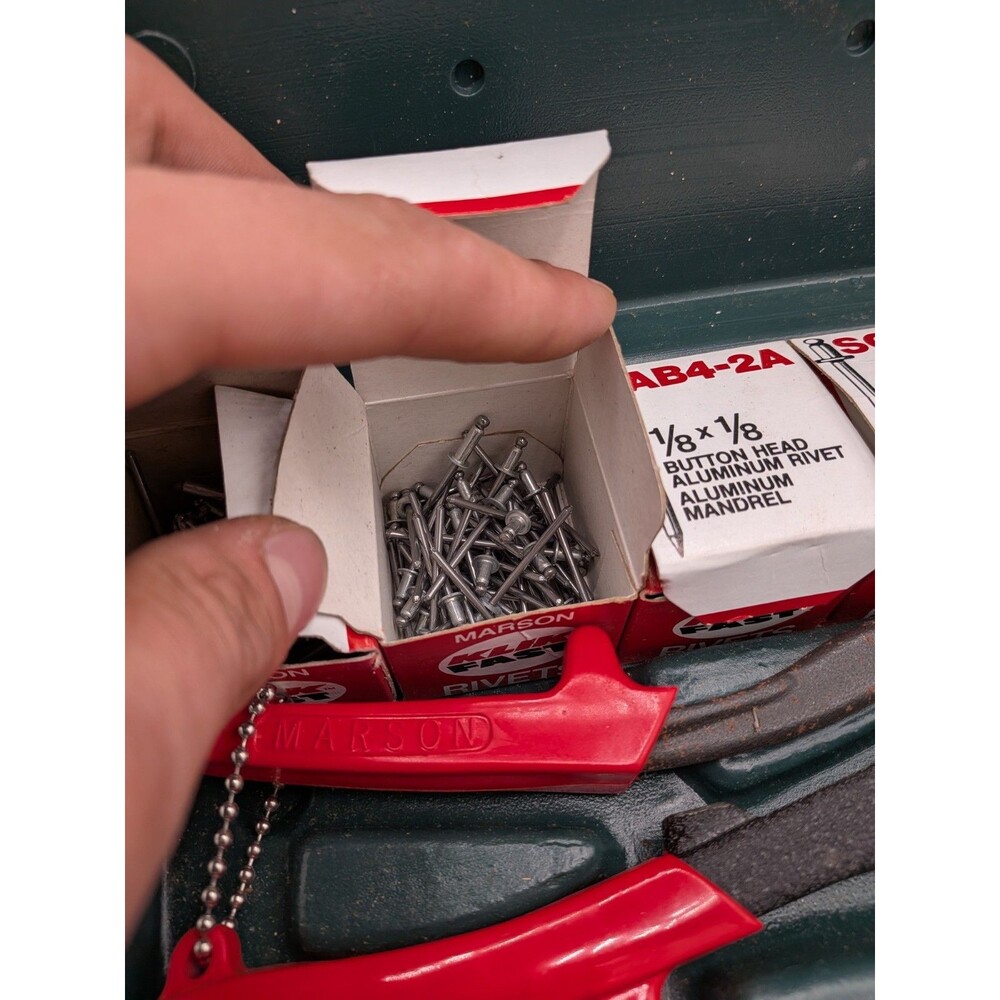 Marson 39001 Marson HP2 Riveter Rivet Gun Kit In Case with Klik Fast Rivets - Picture 8 of 13